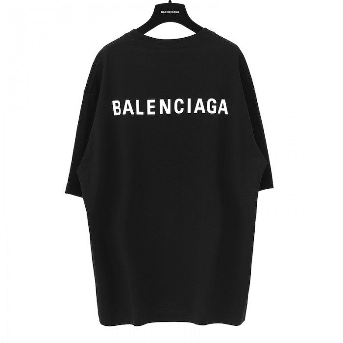 Ba*len*cia*ga logo medium fit t-shirt in black