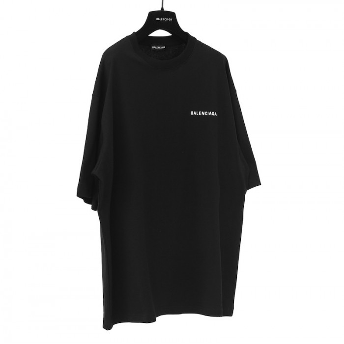 Ba*len*cia*ga logo medium fit t-shirt in black