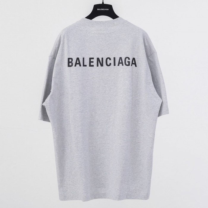 Ba*len*cia*ga logo medium fit t-shirt in grey