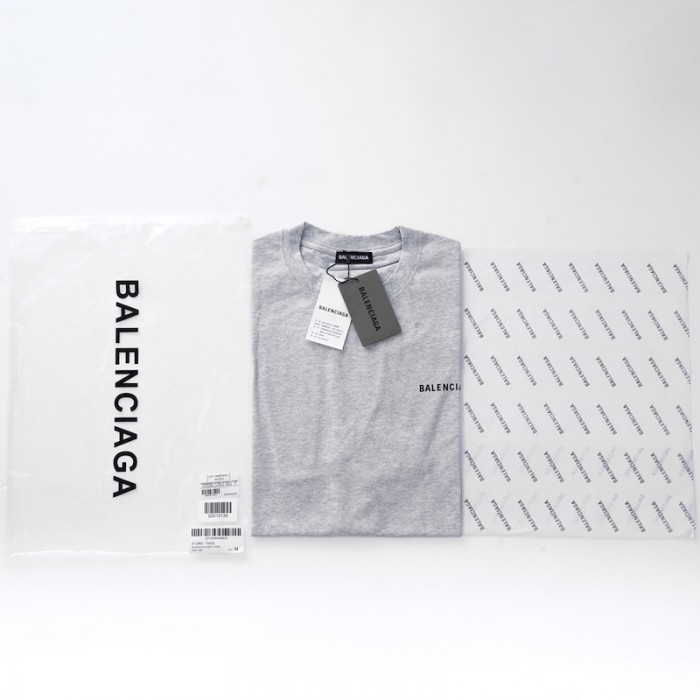 Ba*len*cia*ga logo medium fit t-shirt in grey