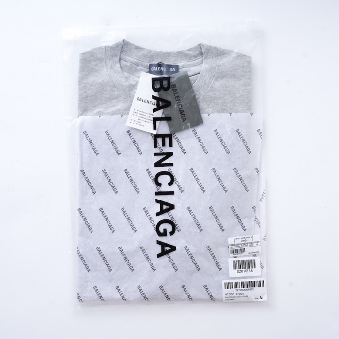 Ba*len*cia*ga logo medium fit t-shirt in grey