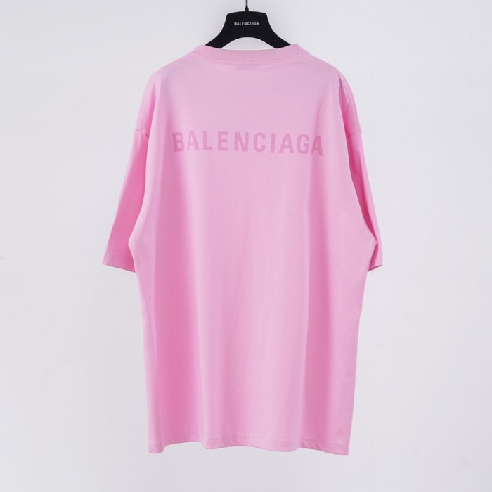 Ba*len*cia*ga logo medium fit t-shirt in pink