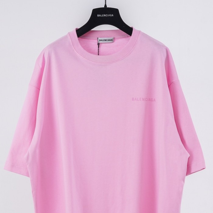 Ba*len*cia*ga logo medium fit t-shirt in pink