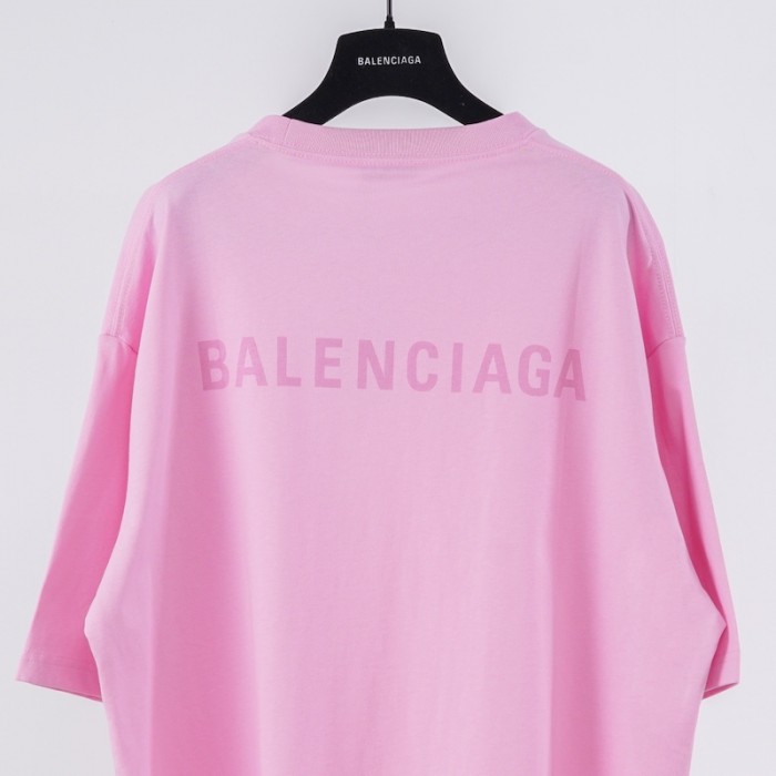 Ba*len*cia*ga logo medium fit t-shirt in pink