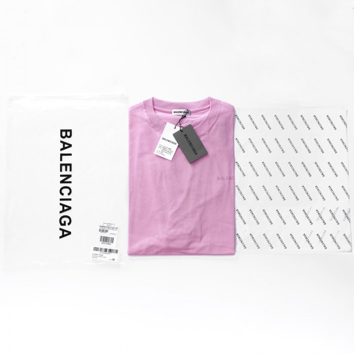 Ba*len*cia*ga logo medium fit t-shirt in pink