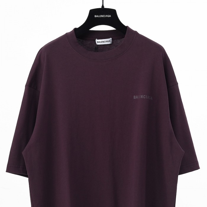 Ba*len*cia*ga logo medium fit t-shirt in purple