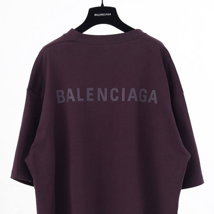 Ba*len*cia*ga logo medium fit t-shirt in purple
