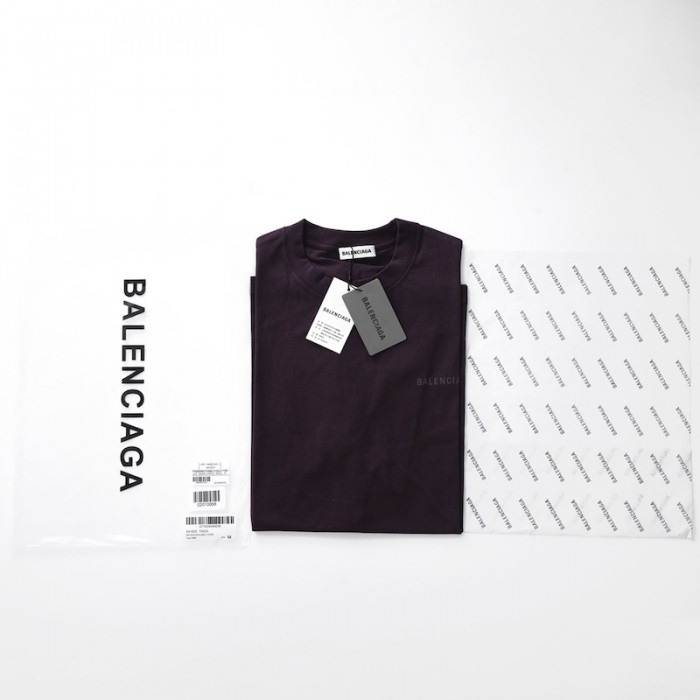 Ba*len*cia*ga logo medium fit t-shirt in purple