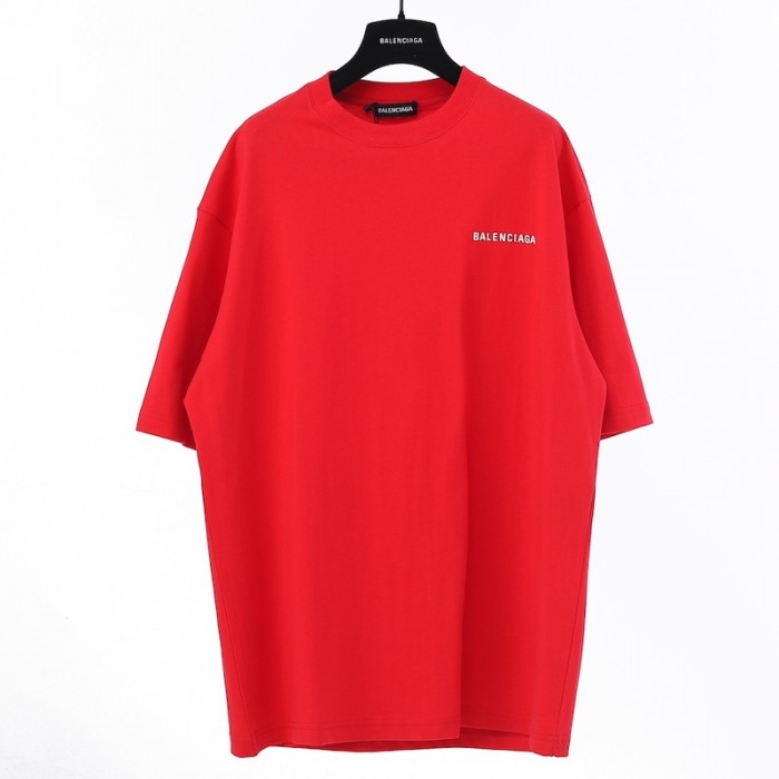 Ba*len*cia*ga logo medium fit t-shirt in red