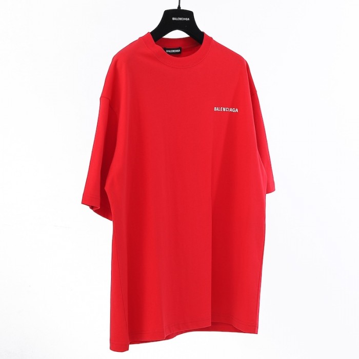 Ba*len*cia*ga logo medium fit t-shirt in red