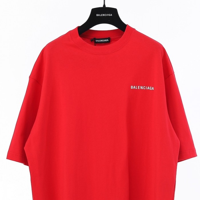 Ba*len*cia*ga logo medium fit t-shirt in red