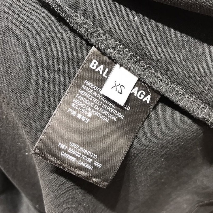 Ba*len*cia*ga logo printed short sleeves t-shirt black