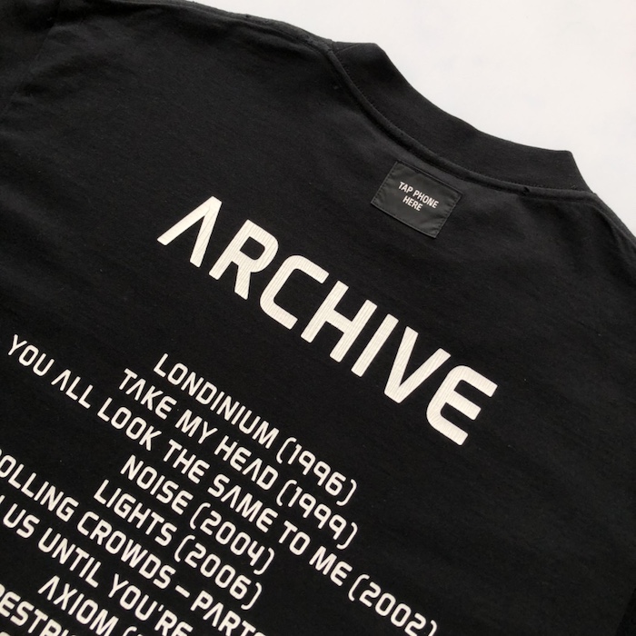 Ba*len*cia*ga music archive series connected long sleeve t-shirt oversized in black