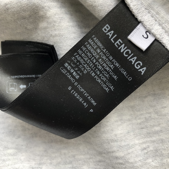 Ba*len*cia*ga music archive series connected long sleeve t-shirt oversized in grey