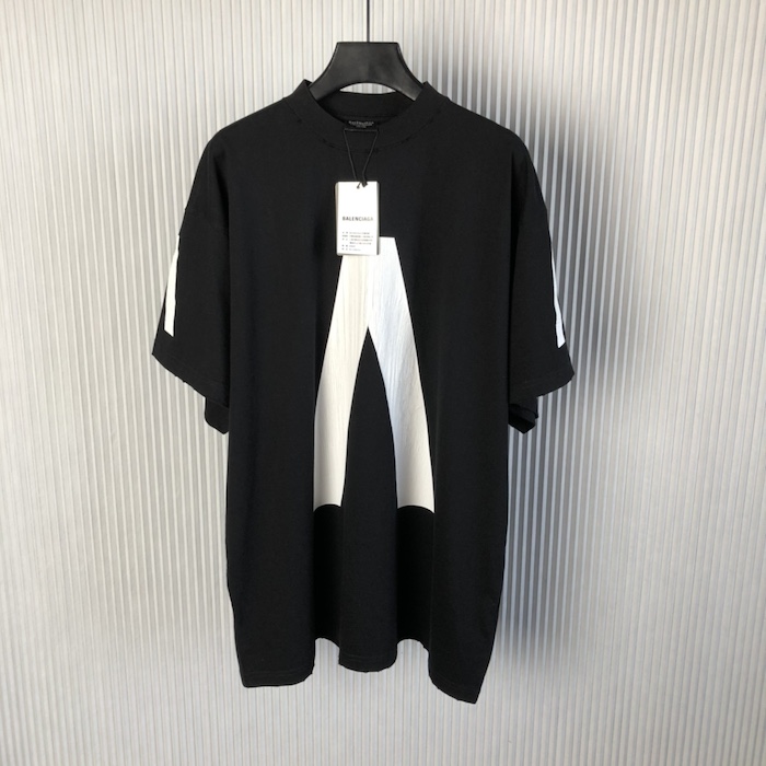 Ba*len*cia*ga music archive series connected t-shirt oversized in black