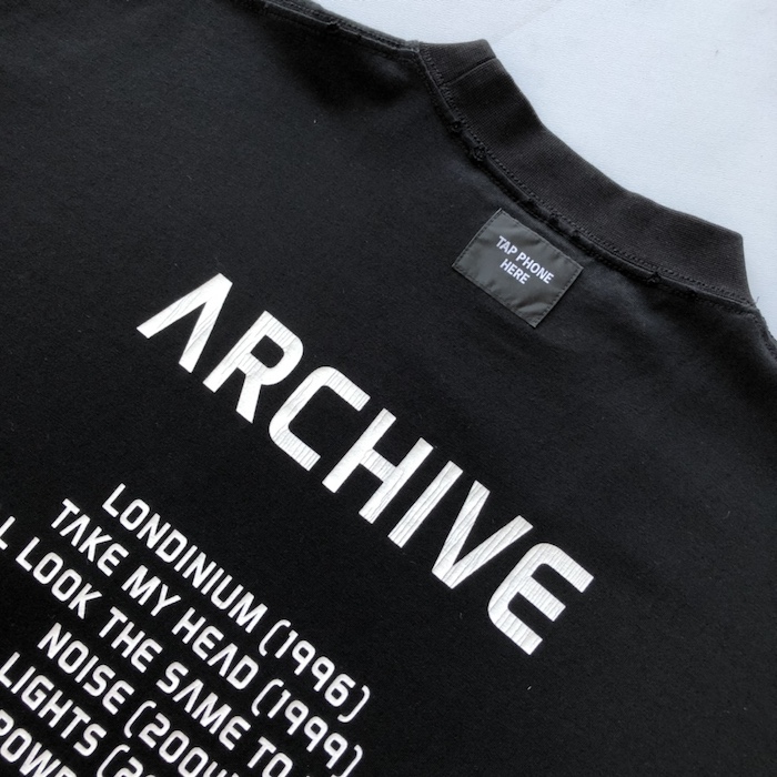 Ba*len*cia*ga music archive series connected t-shirt oversized in black