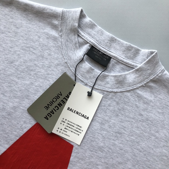 Ba*len*cia*ga music archive series connected t-shirt oversized in grey