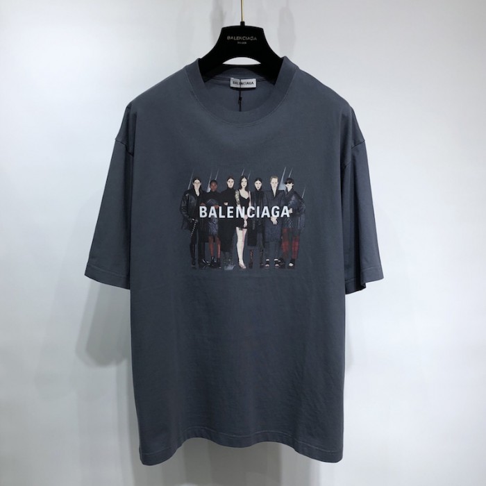 Ba*len*cia*ga real Ba*len*cia*ga medium fit t shirt grey