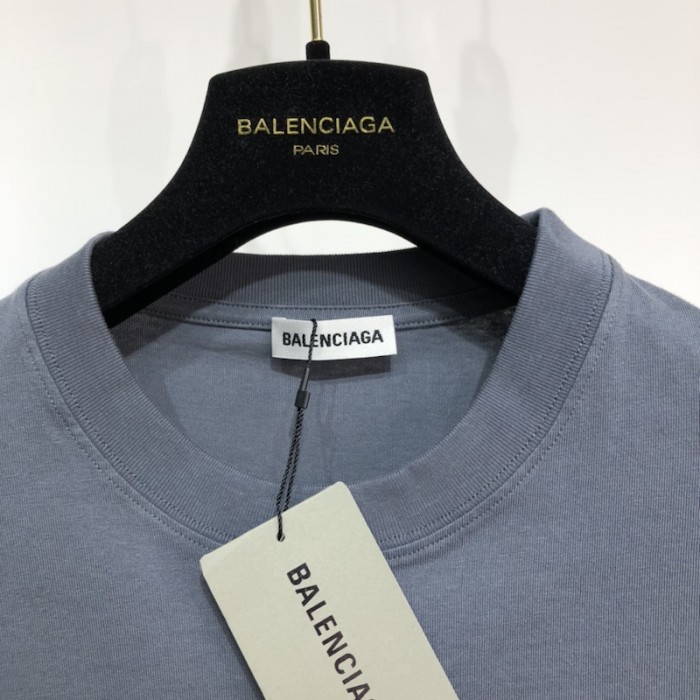 Ba*len*cia*ga real Ba*len*cia*ga medium fit t shirt grey