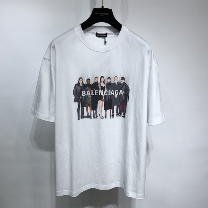Ba*len*cia*ga real Ba*len*cia*ga medium fit t shirt white