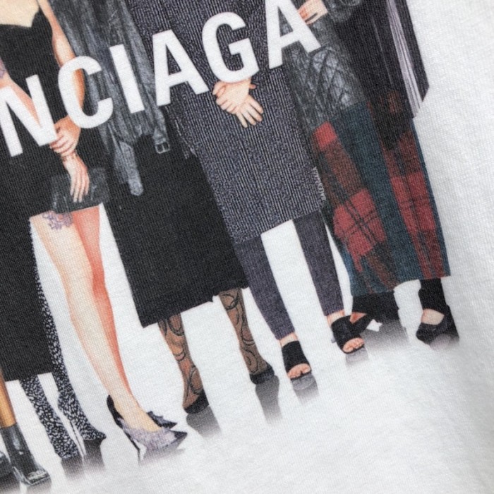 Ba*len*cia*ga real Ba*len*cia*ga medium fit t shirt white