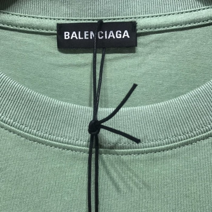 Ba*len*cia*ga oversized small logo t-shirt green