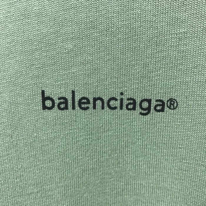 Ba*len*cia*ga oversized small logo t-shirt green