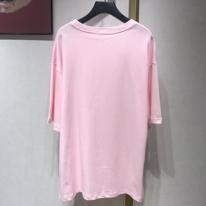 Ba*len*cia*ga oversized small logo t-shirt pink