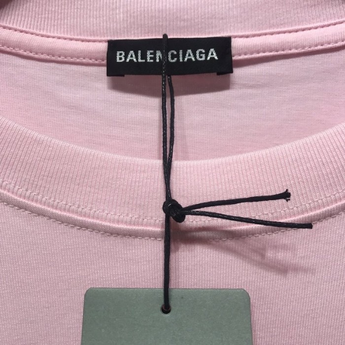 Ba*len*cia*ga oversized small logo t-shirt pink