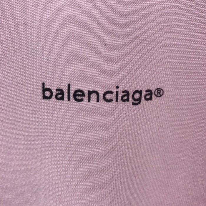 Ba*len*cia*ga oversized small logo t-shirt pink