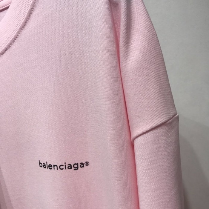 Ba*len*cia*ga oversized small logo t-shirt pink