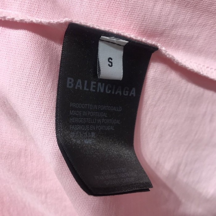 Ba*len*cia*ga oversized small logo t-shirt pink