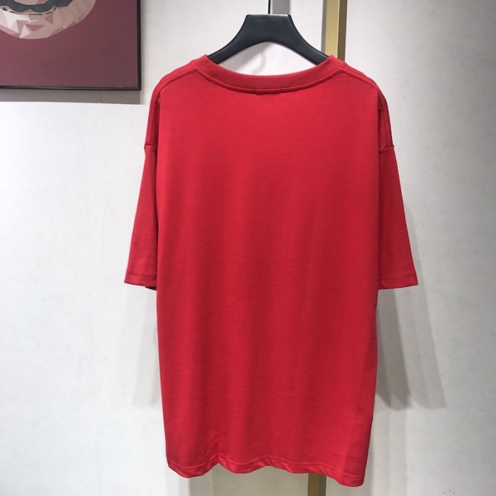 Ba*len*cia*ga oversized small logo t-shirt red
