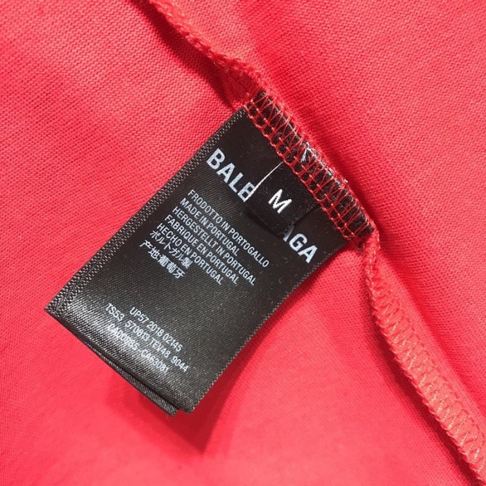 Ba*len*cia*ga oversized small logo t-shirt red