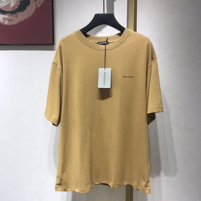 Ba*len*cia*ga oversized small logo t-shirt tan