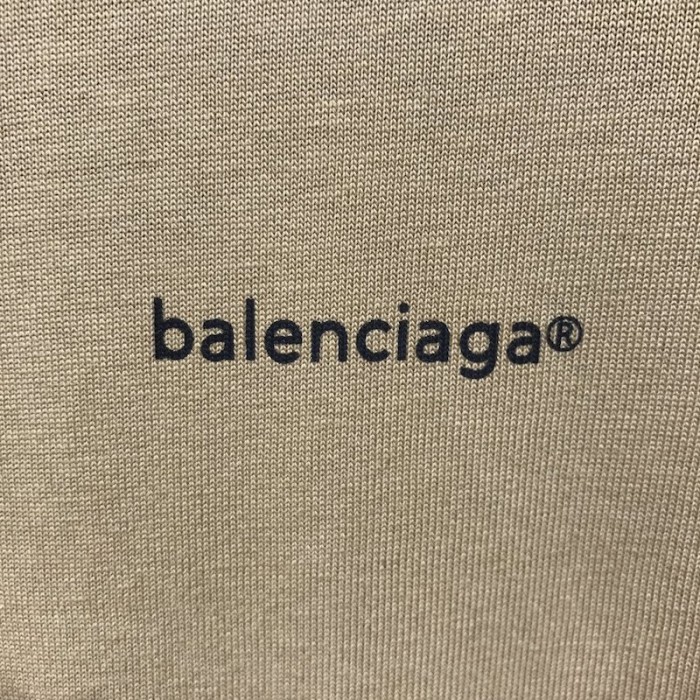 Ba*len*cia*ga oversized small logo t-shirt tan