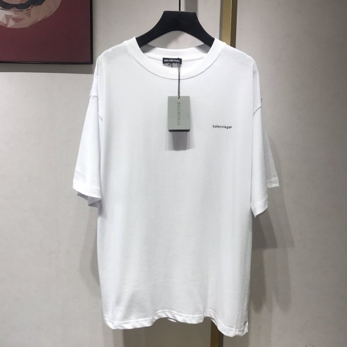 Ba*len*cia*ga oversized small logo t-shirt white