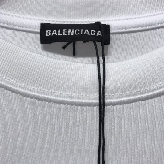 Ba*len*cia*ga oversized small logo t-shirt white