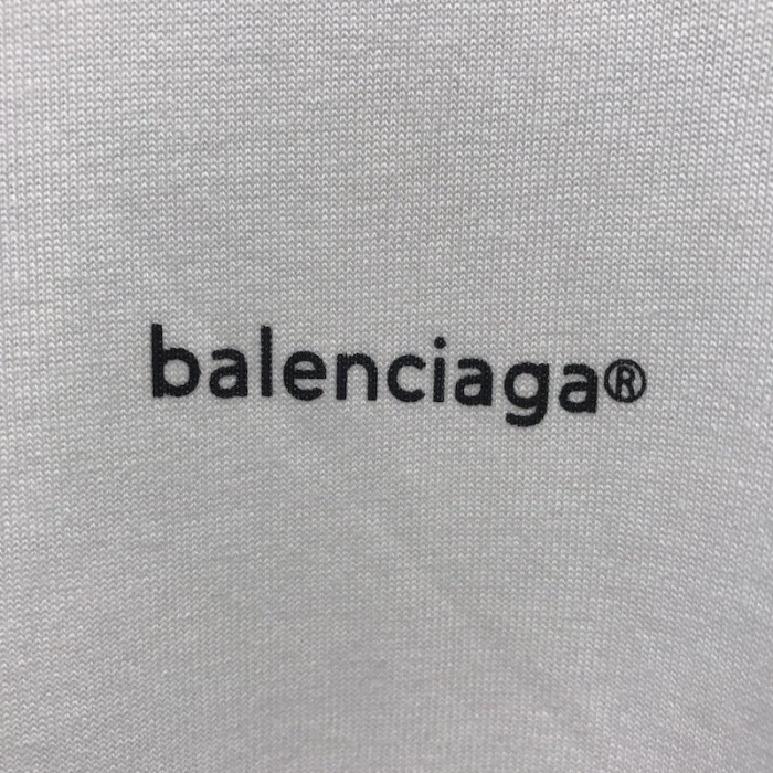 Ba*len*cia*ga oversized small logo t-shirt white