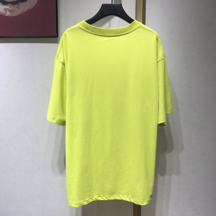 Ba*len*cia*ga oversized small logo t-shirt yellow