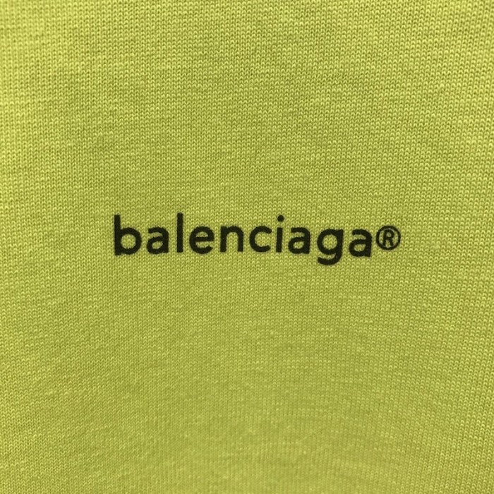 Ba*len*cia*ga oversized small logo t-shirt yellow