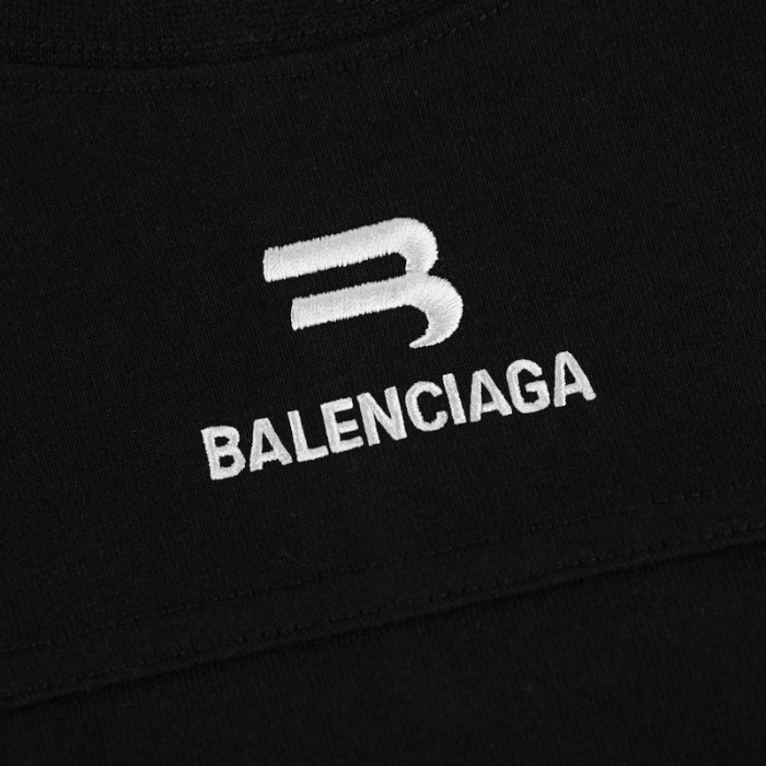 Ba*len*cia*ga sporty b tracksuit t-shirt in black