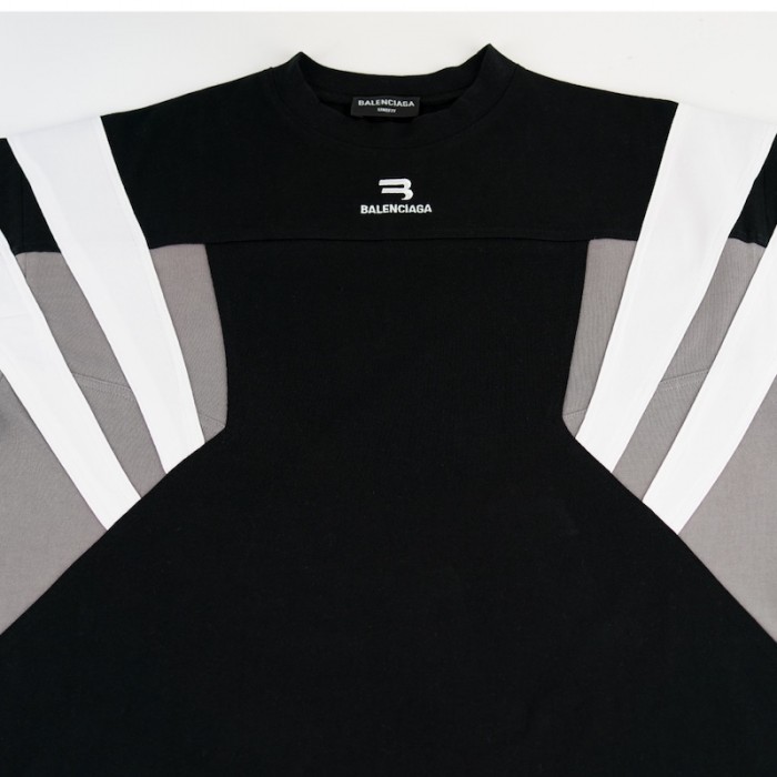 Ba*len*cia*ga sporty b tracksuit t-shirt in black