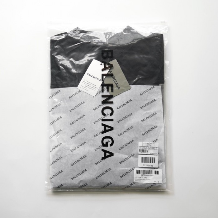 Ba*len*cia*ga sporty b tracksuit t-shirt in black