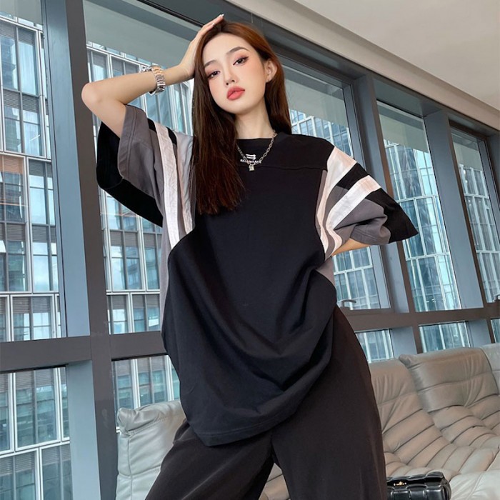 Ba*len*cia*ga sporty b tracksuit t-shirt in black