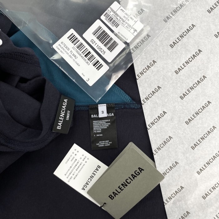 Ba*len*cia*ga sporty b tracksuit t-shirt in blue