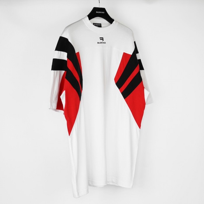 Ba*len*cia*ga sporty b tracksuit t-shirt in white