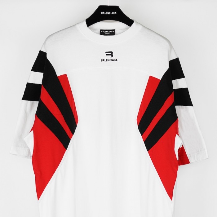 Ba*len*cia*ga sporty b tracksuit t-shirt in white