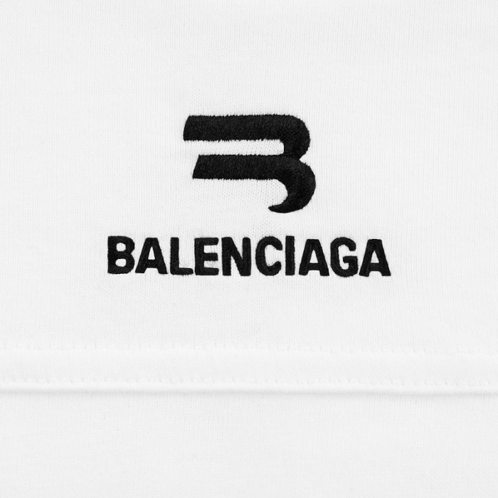 Ba*len*cia*ga sporty b tracksuit t-shirt in white