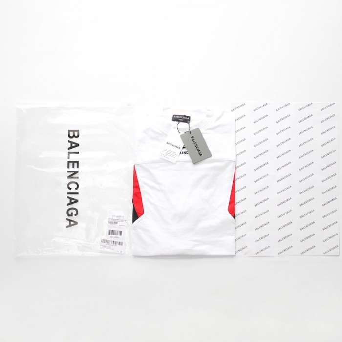 Ba*len*cia*ga sporty b tracksuit t-shirt in white